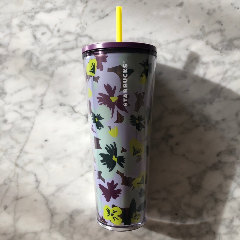Starbucks VDAY 2021 Purple Flowers Tumbler